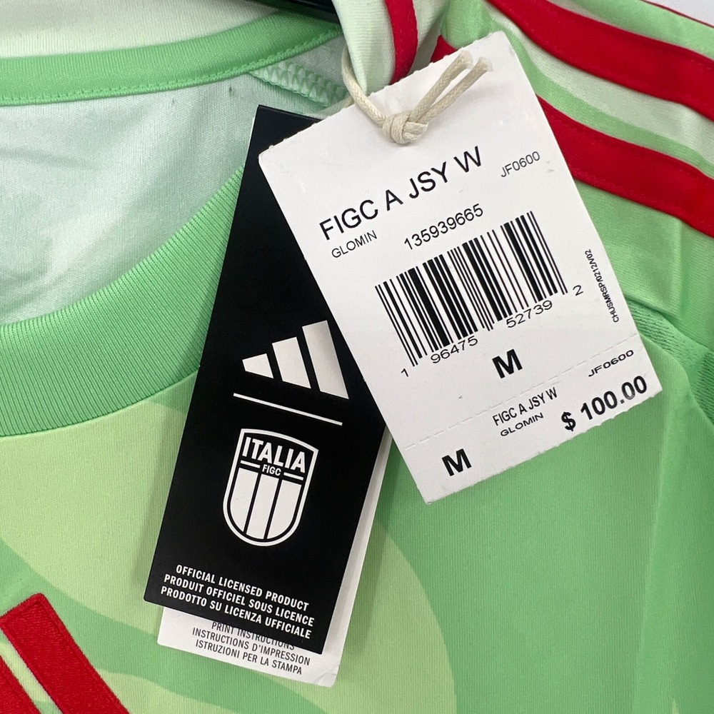 Adidas Italy FIGC 2025 Away Jersey Mens M Green‎ Floral Soccer NWT - Picture 3 of 5